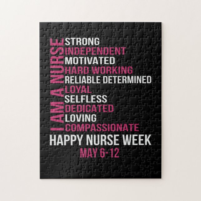 Womens I Am A Nurse Happy Nurse Week May 6-12 2021 Jigsaw Puzzle (Vertical)