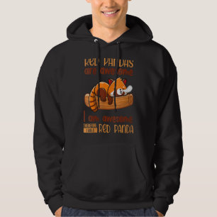 Womens I Am Awesome Therefore I'm Red Panda Animal Hoodie
