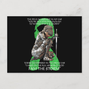 Womens I Am Storm Non Hodgkins Lymphoma Christian  Postcard