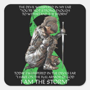 Womens I Am Storm Non Hodgkins Lymphoma Christian  Square Sticker