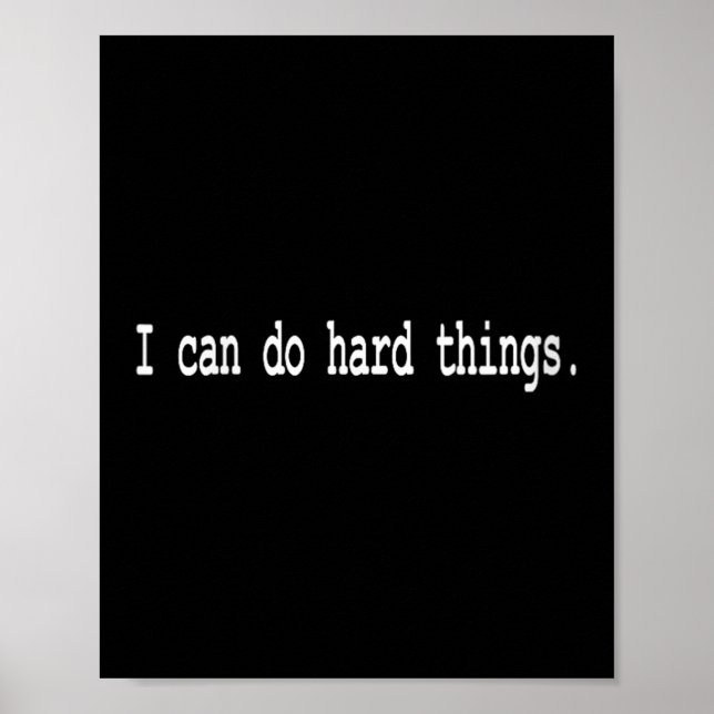Womens I Can Do Hard Things V-neck  Poster (Front)