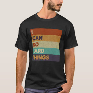 Womens I Can Do Hard Things Vest Workout Summer Ca T-Shirt