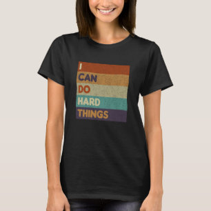 Womens I Can Do Hard Things Vest Workout Summer Ca T-Shirt