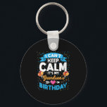 Womens I Can't Keep Calm It's My Grandson Birthday Key Ring<br><div class="desc">Womens I Can't Keep Calm It's My Grandson Birthday V-neck</div>