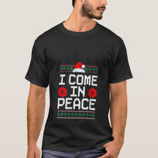 Womens I Come In Peace Matching Couple Ugly Christ T-Shirt
