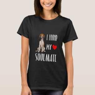 Womens I Found My Soulmate American Foxhound Dog L T-Shirt