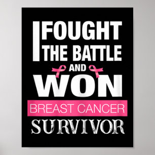 Womens I Found The Ttle And Won Breast Cancer Surv Poster