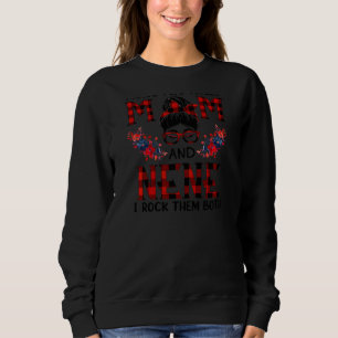 Womens I Have Two Titles Mum And Nene Red Buffalo Sweatshirt