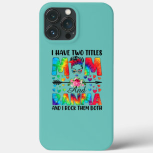 Womens I Have Two Titles Mum Banma Tie Dye Decor iPhone 13 Pro Max Case