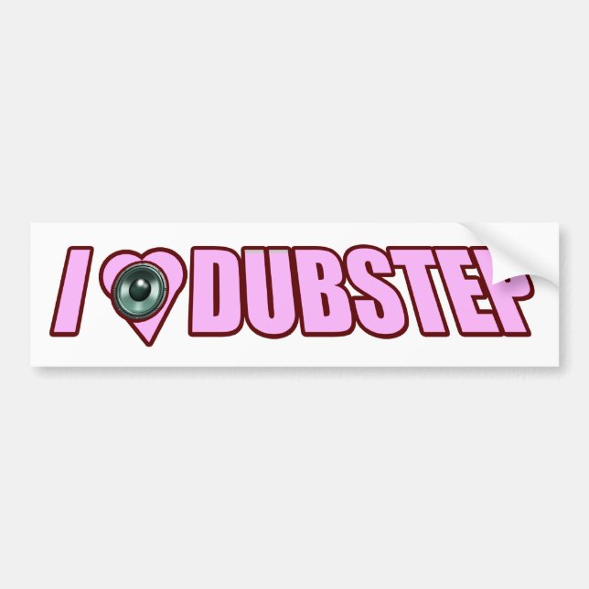 Womens I Heart Love Dubstep womens Bumper Sticker (Front)