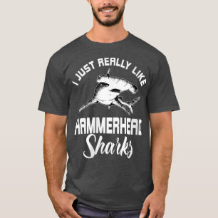 Womens I Just Really Like Hammerhead Sharks VNeck T-Shirt