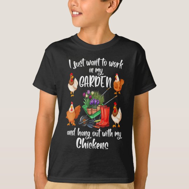 Womens I Just Want To Work In My Garden T-Shirt (Front)