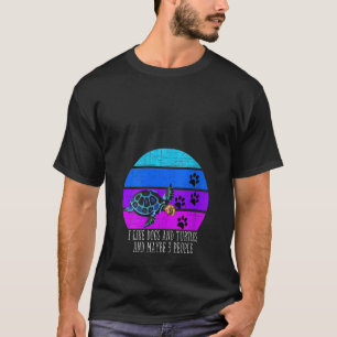 Womens I Like Dogs And Turtles And Maybe 3 People T-Shirt
