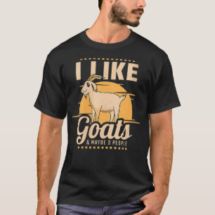 Womens I Like Goats And Maybe 3 People VNeck T-Shirt