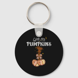 Womens I Like Her Pumpkins She Likes My Broomstick Key Ring