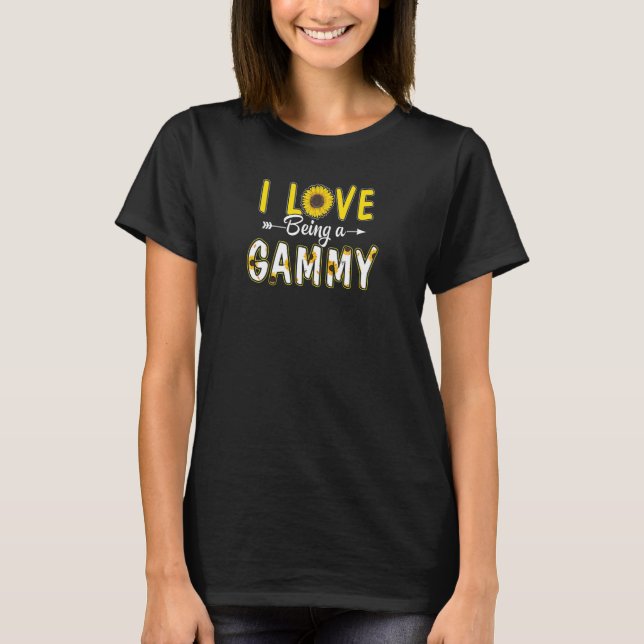 Womens I Love being a GAMMY Sunflower T-Shirt (Front)