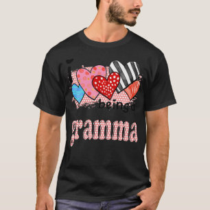 Womens I Love Being A Gramma Cute Hearts Gifts T-Shirt