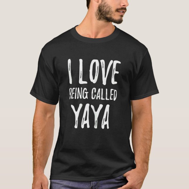 Womens I Love Being Called Yaya Sunflower Mother's T-Shirt (Front)