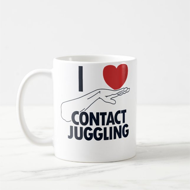 Womens I Love Contact Juggling Ball Professional C Coffee Mug (Left)
