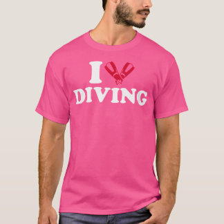 Womens I Love Diving T-Shirt