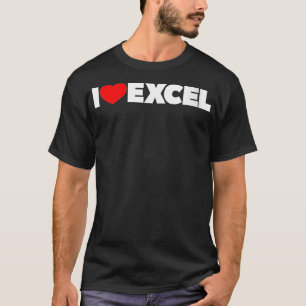 Womens I Love Heart Excel VNeck T-Shirt