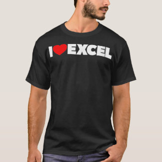 Womens I Love Heart Excel VNeck  T-Shirt