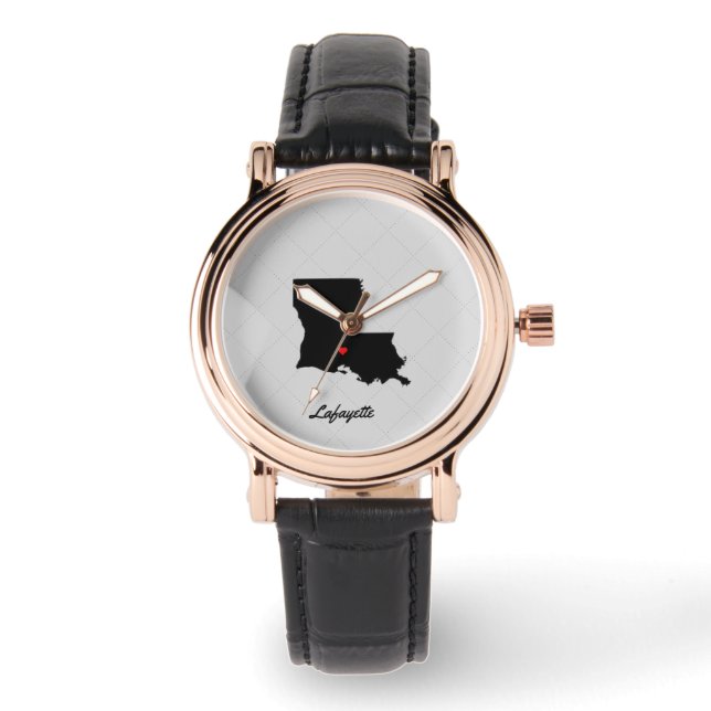 Women's I love Lafayette Louisiana Watch (Front)