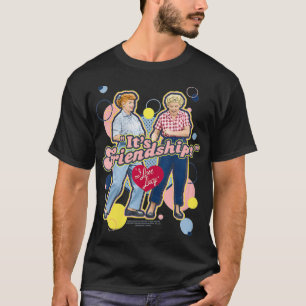 Womens I Love Lucy It's Friendship VNeck  T-Shirt