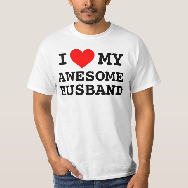 Women's I love my awesome Husband T-Shirt (Front)