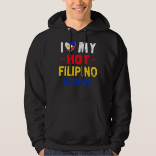 Womens I Love My Hot Filipino Husband Philippines Hoodie