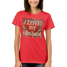 Women's I love my husbandValentine's heart T-Shirt