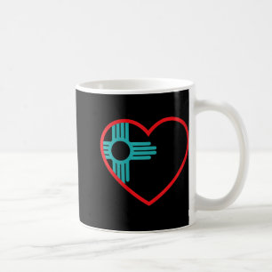 Womens I Love New Mexico Heart Zia Symbol New Mexi Coffee Mug