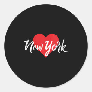 Womens I Love New York For Women New Yorker Lover  Classic Round Sticker