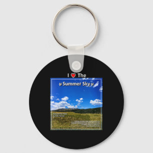 Womens I Love The Summer Sky Key Ring