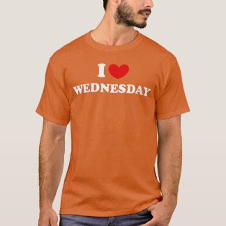 Womens I Love Wednesday I Heart Wednesday VNeck fa T-Shirt