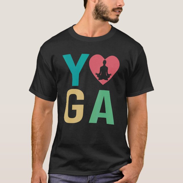 Womens I Love Yoga Kundalini Ashtanga Hatha Asanas T-Shirt (Front)