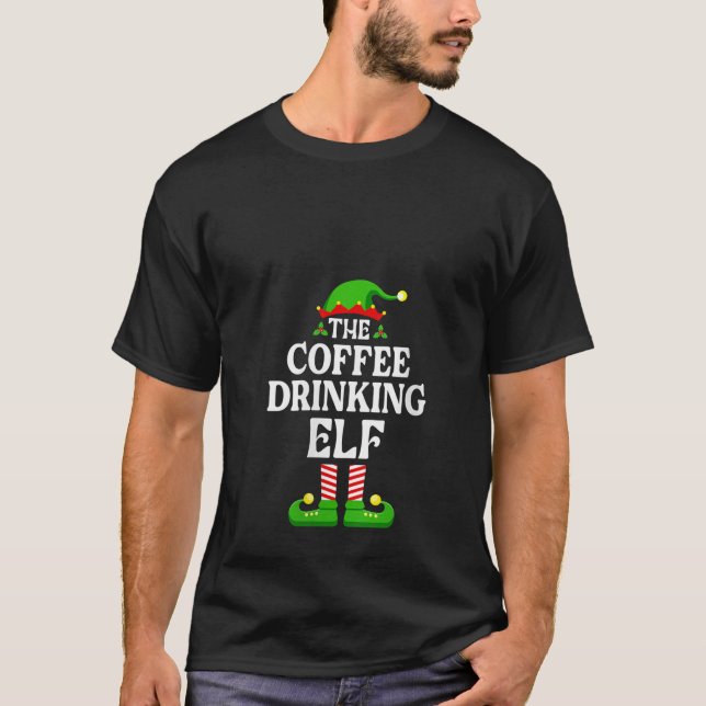Womens I m The Coffee Drinking Elf Shirt Christmas (Front)