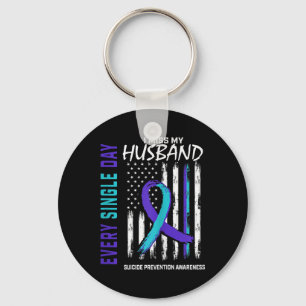 Womens I Miss My Husband Suicide Awareness Prevent Key Ring