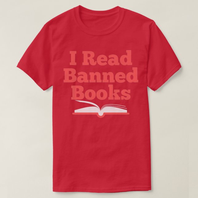 Womens I READ BANNED BOOKS  Reader Reading Book Lo T-Shirt (Design Front)