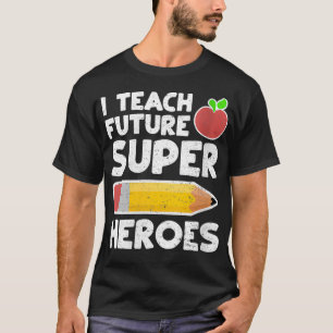 Womens I Teach Future Superheroes School VNeck T-Shirt