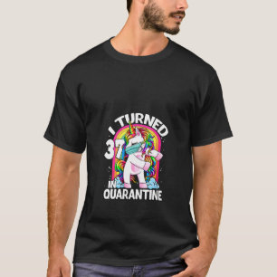 Womens I Turned 37 In Quarantine Flossing Unicorn T-Shirt