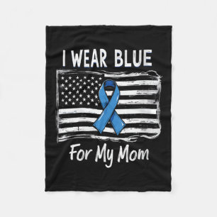 Womens I Wear Blue For Mum Type One Diabetes Aware Fleece Blanket