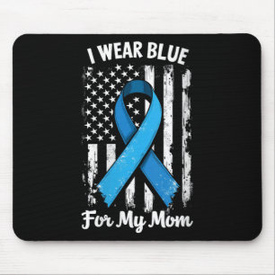 Womens I Wear Blue For My Mum Diabetes Awareness M Mouse Mat