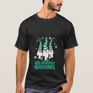 Womens Ice Hockey Gnome Christmas Party Pajama Ice T-Shirt