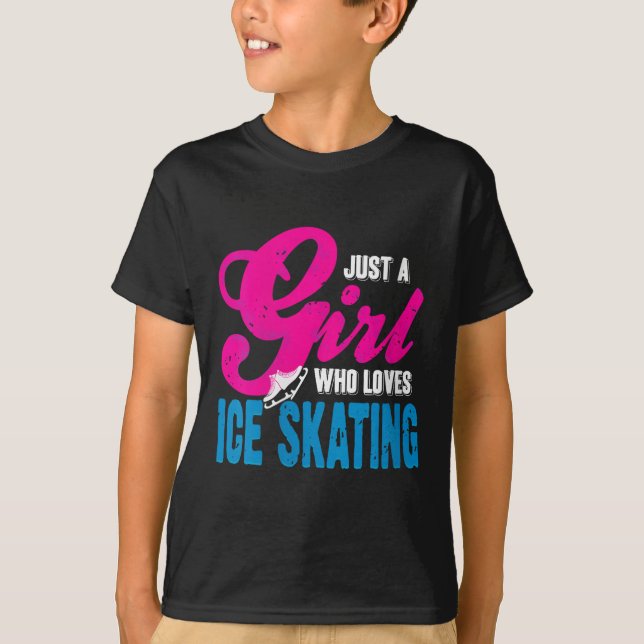 Womens Ice Skating Girl Who Glides With Grace And  T-Shirt (Front)