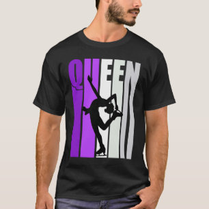 Womens Ice Skating Queen Mauve Birthday Competitio T-Shirt