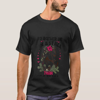 Womens I'd Rather Be In A Stall Horse T-Shirt
