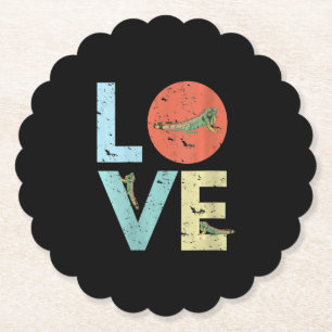Womens Iguana Lover Gift Iguana Mum Dad Reptile Paper Coaster