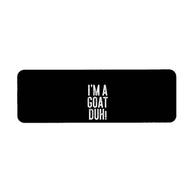 Womens Im A Goat Duh! Costume Gift (Front)