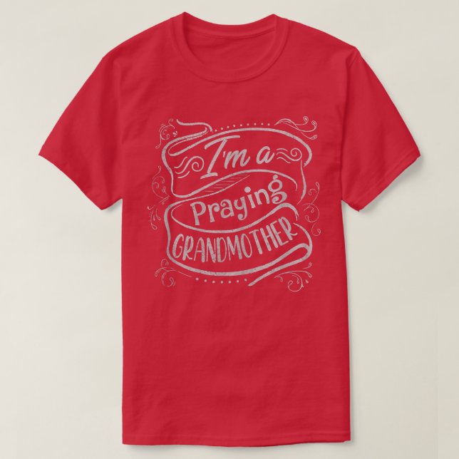 Womens I'M A Praying Grandmother  T-Shirt (Design Front)